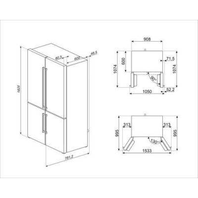 Frigorífico SMEG FQ60NDE