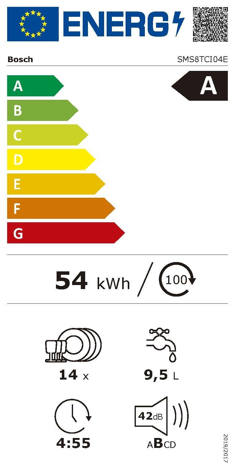 Etiqueta de Eficiencia Energética - SMS8TCI04E