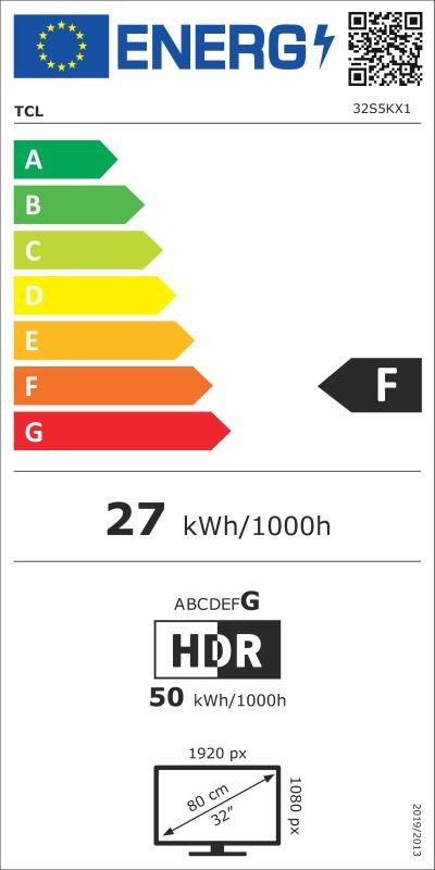 Etiqueta de Eficiencia Energética - 32S5K