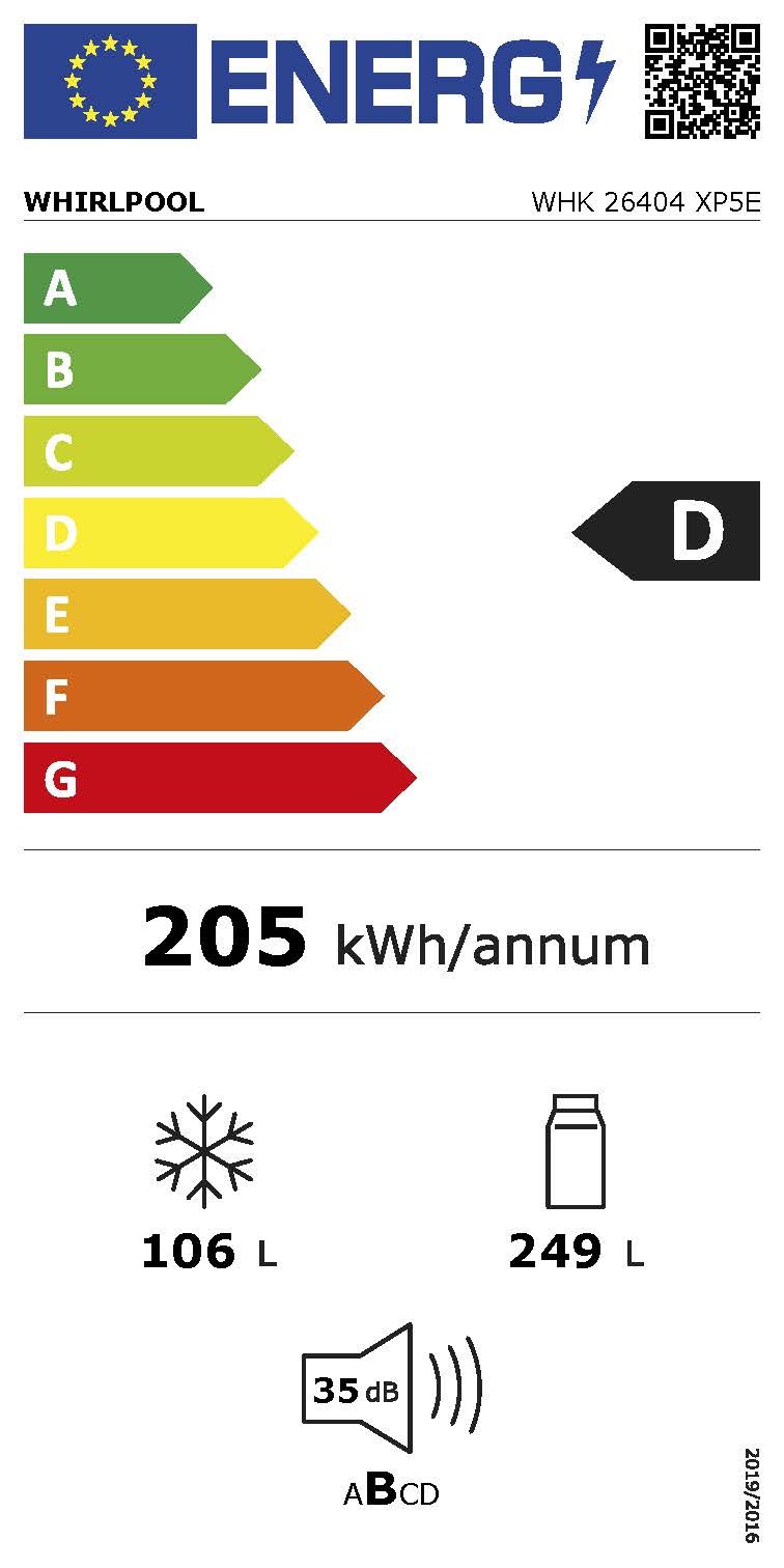 Etiqueta de Eficiencia Energética - WHK26404XP5E