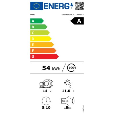 Lavavajillas Integrable AEG FSE96808P