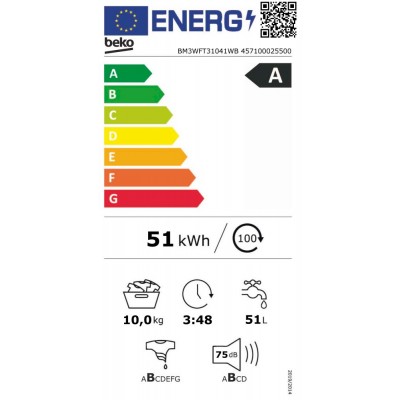 Lavadora BEKO BM3WFT31041WB
