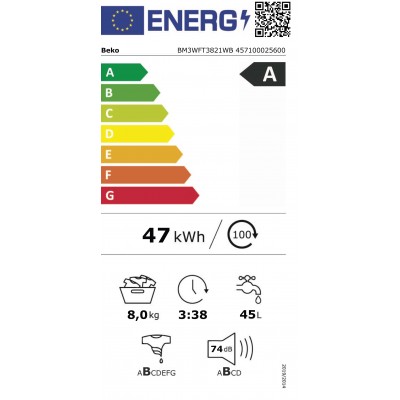 Lavadora BEKO BM3WFT3821WB