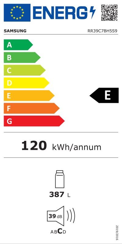 Etiqueta de Eficiencia Energética - RR39C7BH5S9
