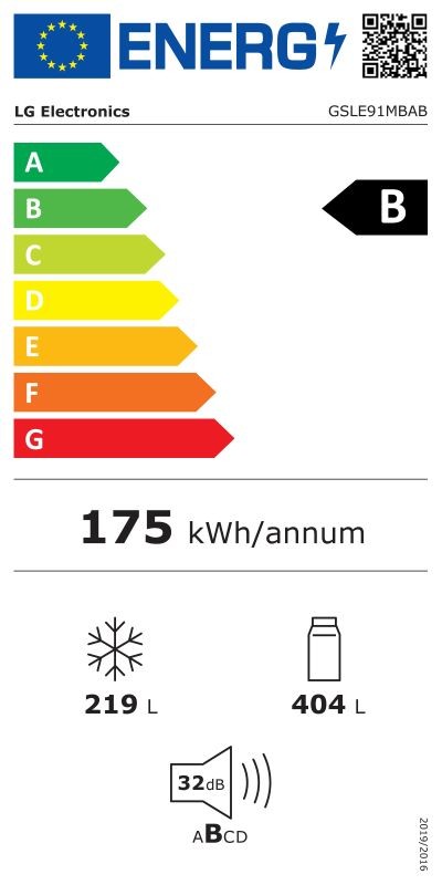 Etiqueta de Eficiencia Energética - GSLE91MBAB