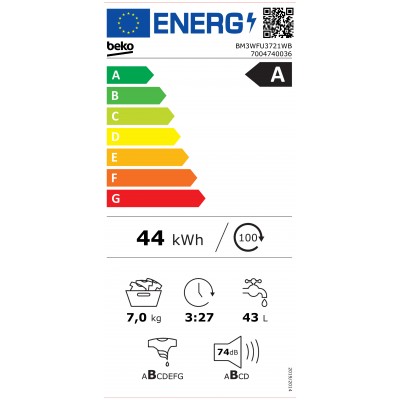 Lavadora BEKO BM3WFU3721WB
