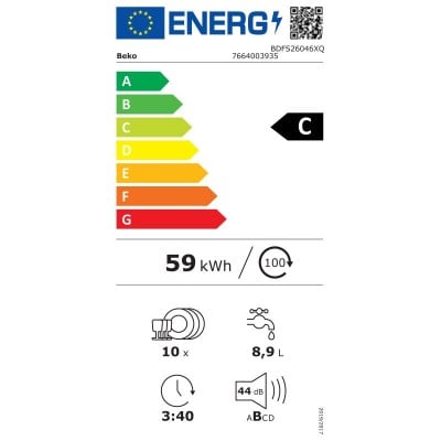 Lavavajillas BEKO BDFS26046XQ