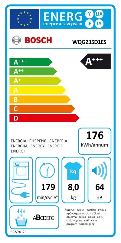Etiqueta de Eficiencia Energética - WQG235D1ES