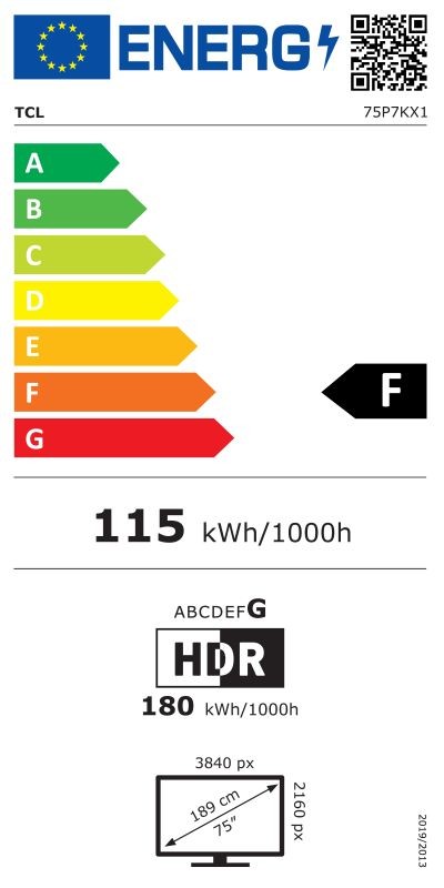 Etiqueta de Eficiencia Energética - 75P7K