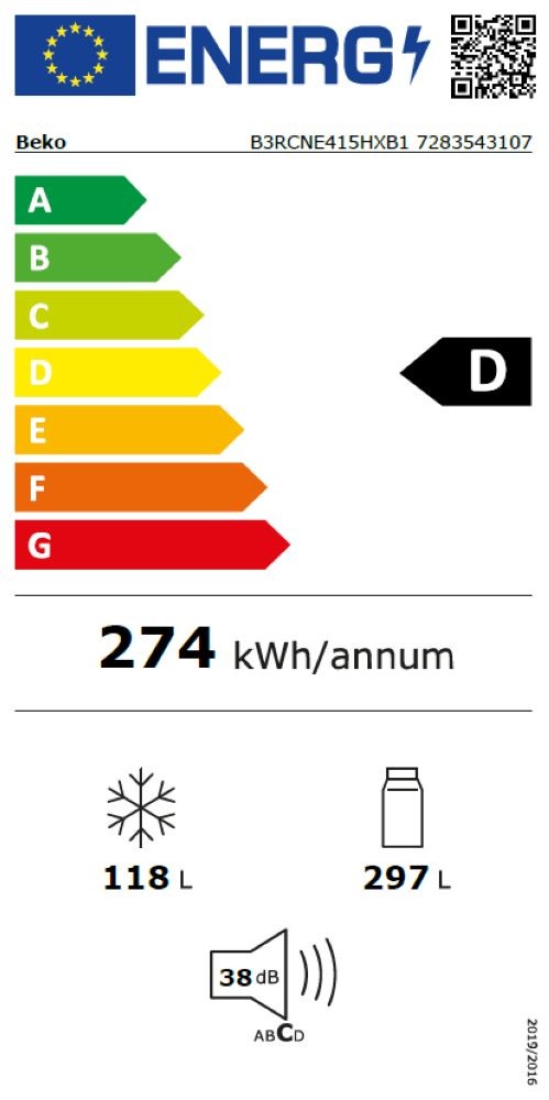 Etiqueta de Eficiencia Energética - B3RCNE415HXB1
