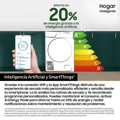 Secadora SAMSUNG DV90F09F4SU3