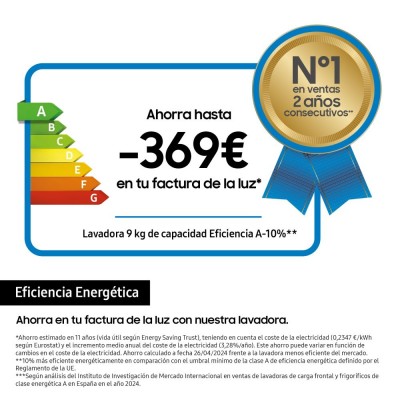 Lavadora SAMSUNG WW90DG5G34AEEC