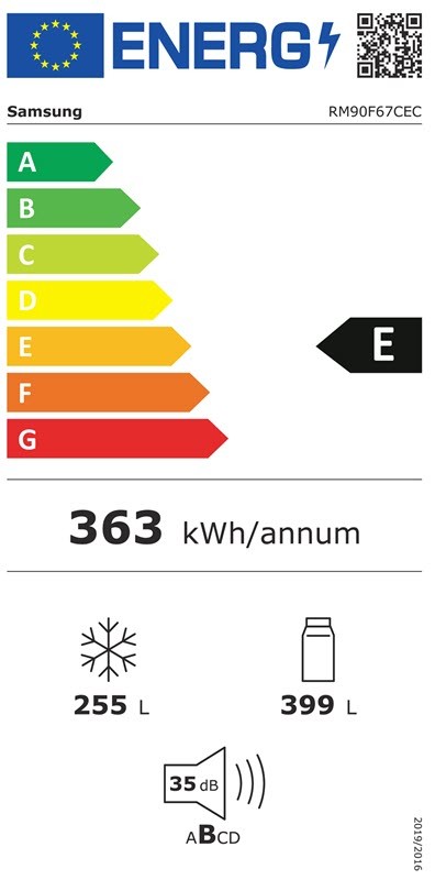 Etiqueta de Eficiencia Energética - RM90F67CECEF