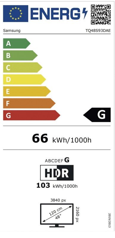 Etiqueta de Eficiencia Energética - TQ48S93FAEXXC