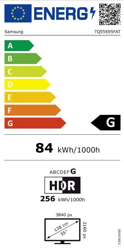 Etiqueta de Eficiencia Energética - TQ55S95FATXXC