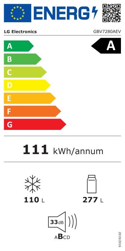Etiqueta de Eficiencia Energética - GBV7280AEV
