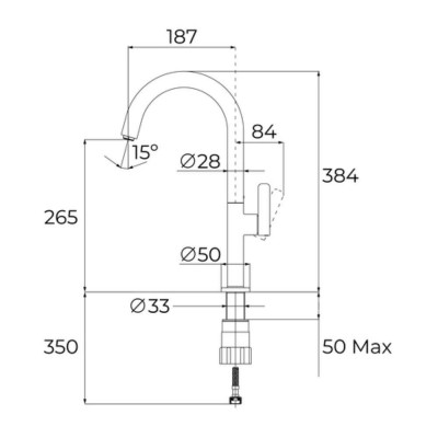 Grifo TEKA OVAL 915 Negro