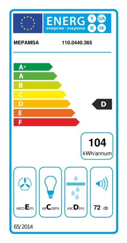 Etiqueta de Eficiencia Energética - 110.0383.659