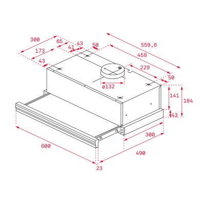 Campana TEKA CNL 6415 60cm Negro