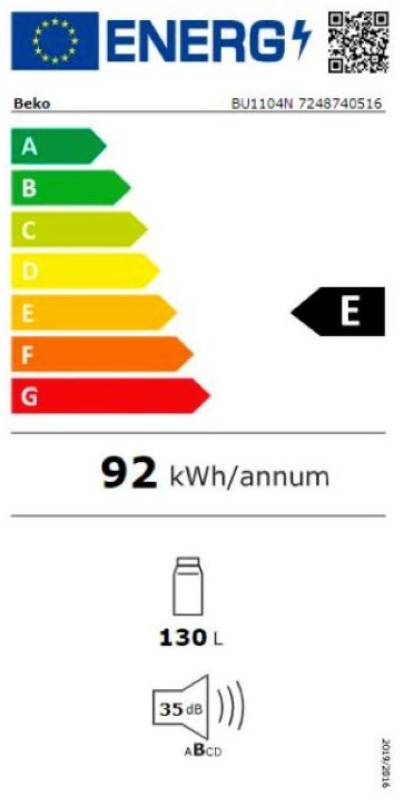 Etiqueta de Eficiencia Energética - BU1104N