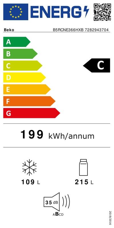 Etiqueta de Eficiencia Energética - B5RCNE366HXB