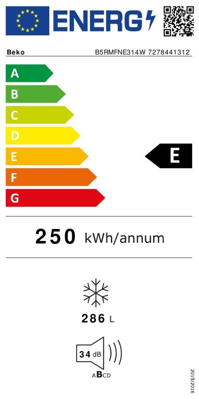 Etiqueta de Eficiencia Energética - B5RMFNE314W