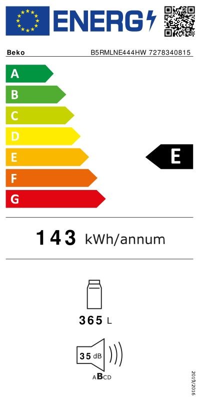 Etiqueta de Eficiencia Energética - B5RMLNE444HW
