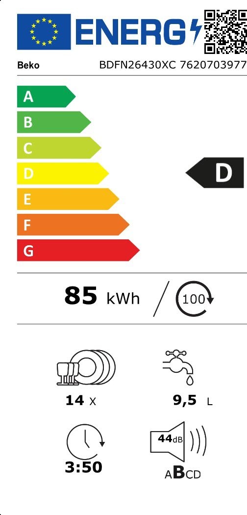 Etiqueta de Eficiencia Energética - BDFN26430XC