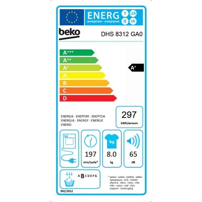 Secadora BEKO DHS 8312 GA0