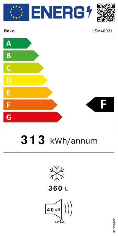 Etiqueta de Eficiencia Energética - HSM40031