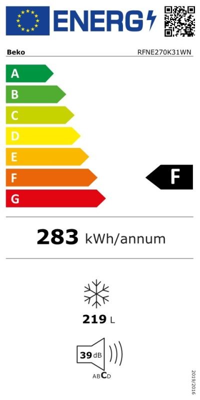 Etiqueta de Eficiencia Energética - RFNE270K31WN