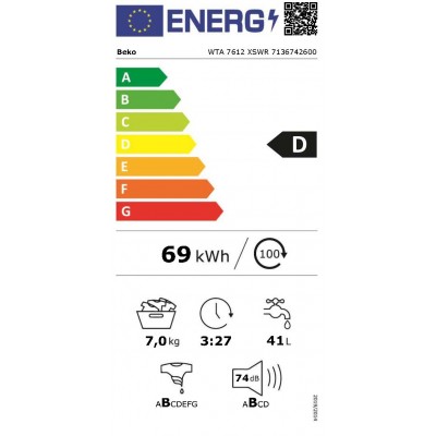 Lavadora BEKO WTA7612XSWR