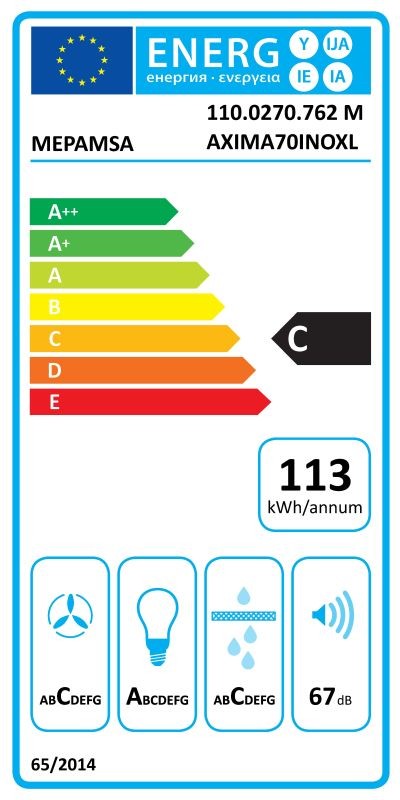 Etiqueta de Eficiencia Energética - 110.0270.762