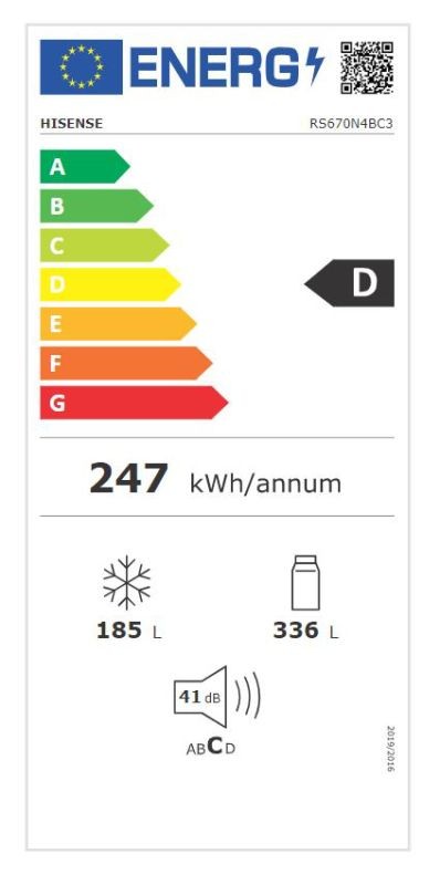 Etiqueta de Eficiencia Energética - RS670N4BC3