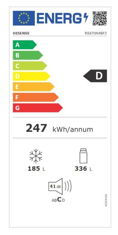 Etiqueta de Eficiencia Energética - RS670N4BF3