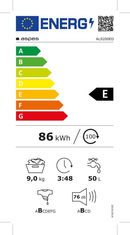Etiqueta de Eficiencia Energética - AL9200ED