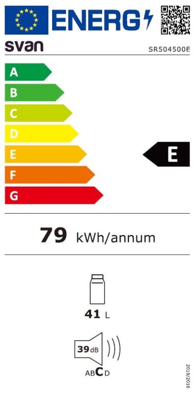 Etiqueta de Eficiencia Energética - SR504500E