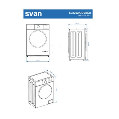 Lavadora SVAN SL8202AIDVB