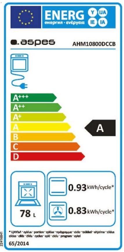 Etiqueta de Eficiencia Energética - AHM10800DCCB