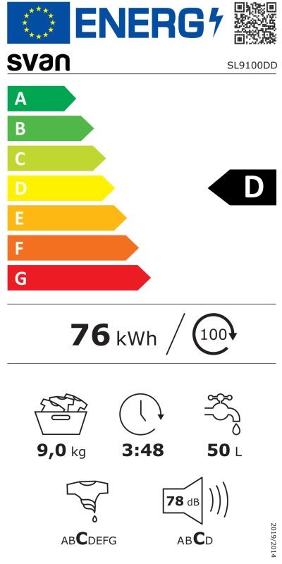 Etiqueta de Eficiencia Energética - SL9100DD