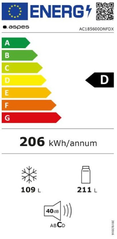 Etiqueta de Eficiencia Energética - AC185600DNFDX