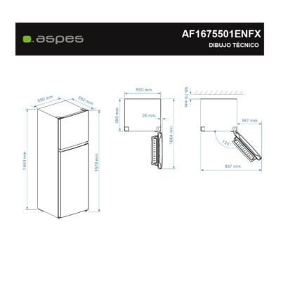 Frigorífico ASPES AF1675501ENFX