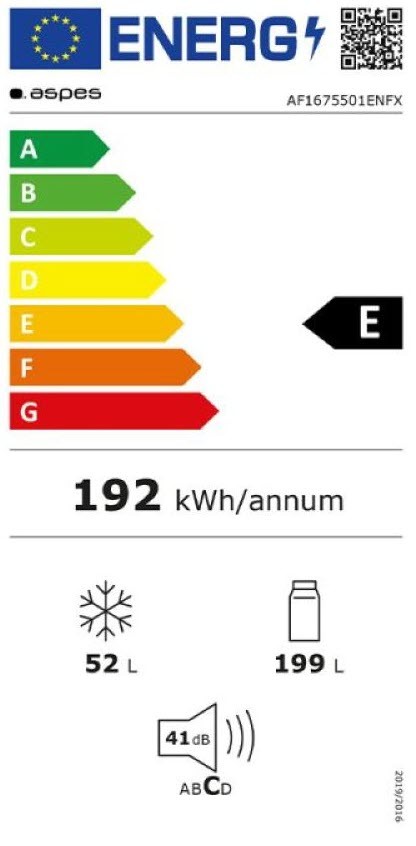 Etiqueta de Eficiencia Energética - AF1675501ENFX