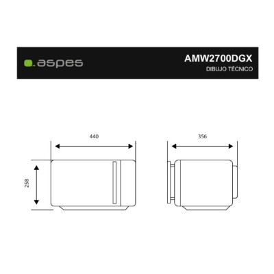 Microondas ASPES AMW2700DGX
