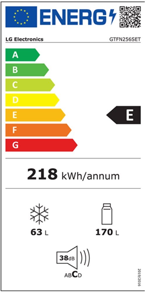Etiqueta de Eficiencia Energética - GTFN256SET