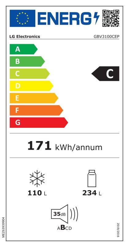 Etiqueta de Eficiencia Energética - GBV3100CEP