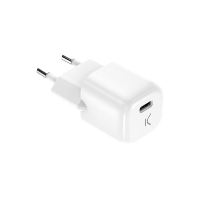 Cargador Mini KSIX Blanco USB-C 20W