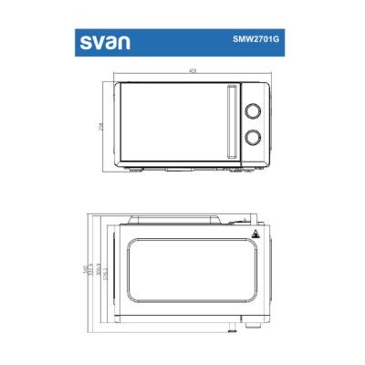 Microondas SVAN SMW2701G Blanco