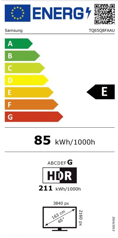Etiqueta de Eficiencia Energética - TQ65Q8FAAUXXC