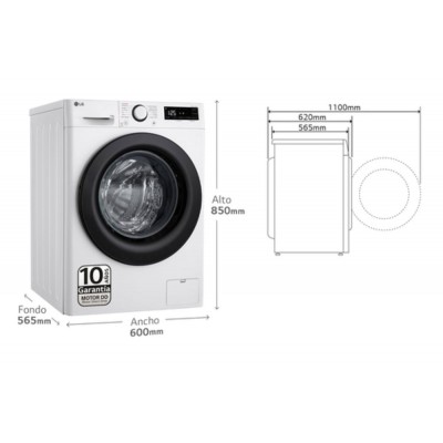 Lavadora LG F4WR5010A6W Blanco 10 Kg